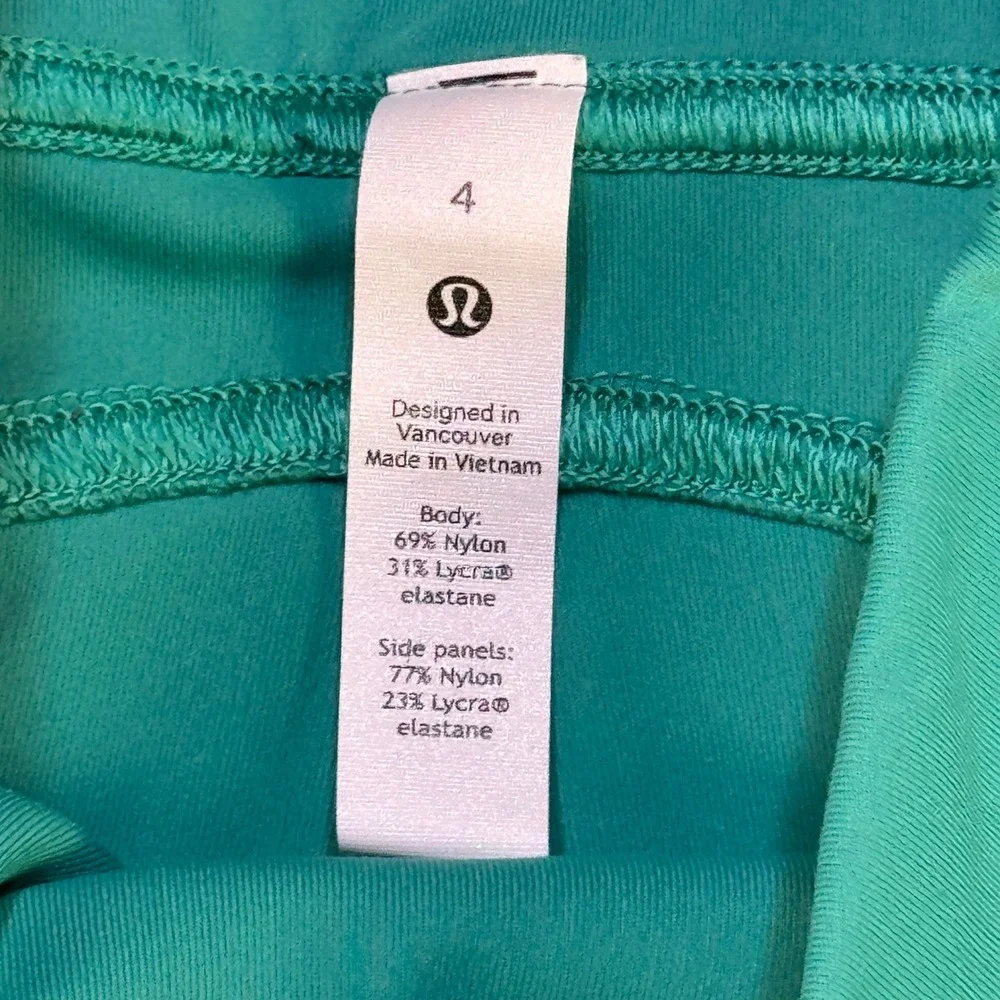 Lululemon Wunder Train High Rise Tight Pockets Size 4 Teal 23.5 Inseam - Picture 3 of 11